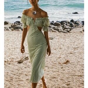 SABO Amelda Dress Lace Open Back Vacation Size Small NWT